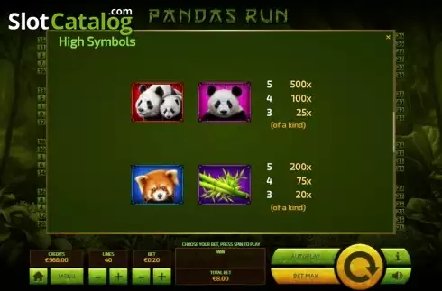 Скрин9. Panda's Run слот