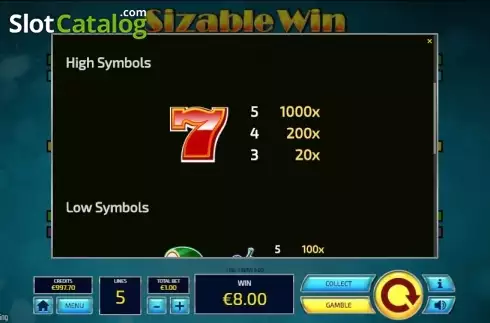 Скрин7. Sizable Win слот