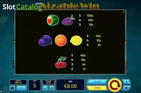 Скрин8. Sizable Win слот