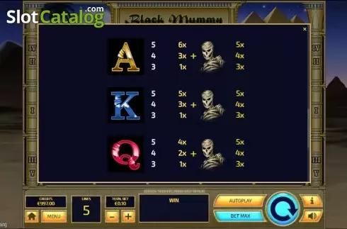 Скрин9. Black Mummy слот