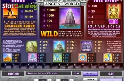 Скрин7. Wonders of the Ancient World слот
