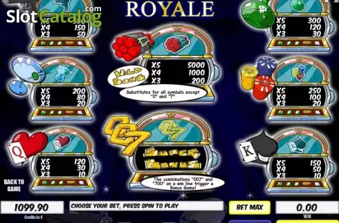 Скрин6. Casino Royale (Tom Horn Gaming) слот