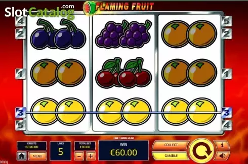 Скрин4. Flaming Fruit (Tom Horn Gaming) слот