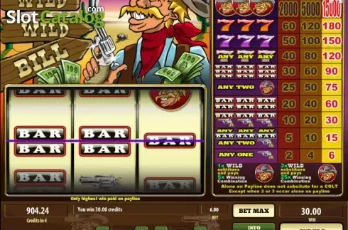 Скрин3. Wild Wild Bill слот
