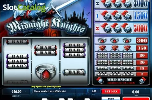Скрин2. Midnight Knights слот