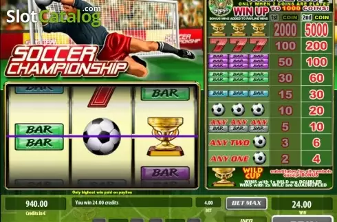 Скрин3. Soccer Championship слот