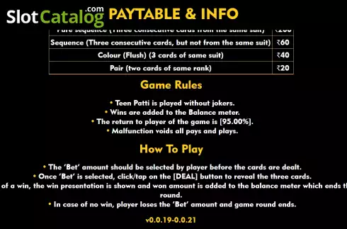 Скрин7. Teen Patti (Top Spin Games) слот