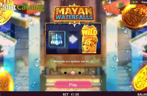 Скрин2. Mayan Waterfalls слот