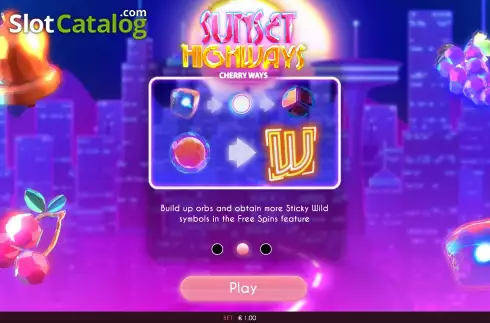 Скрин2. Sunset Highways Cherry слот