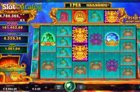 Скрин2. Ancient Fortunes Poseidon WowPot Megaways слот