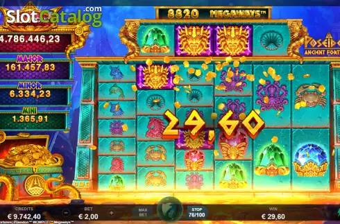 Скрин9. Ancient Fortunes Poseidon WowPot Megaways слот