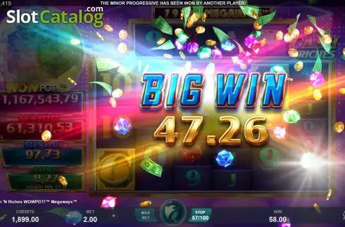Скрин4. Cash 'N Riches WowPot Megaways слот
