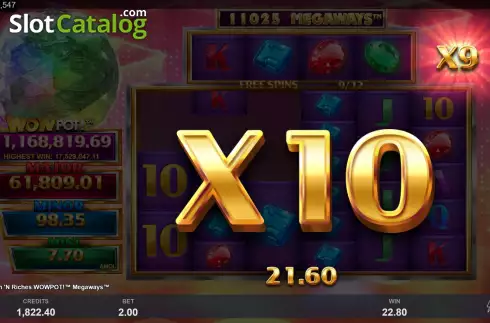 Скрин9. Cash 'N Riches WowPot Megaways слот