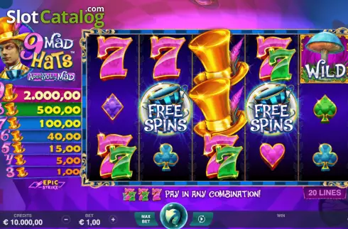 Скрин2. 9 Mad Hats слот