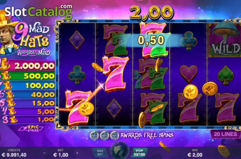 Скрин4. 9 Mad Hats слот