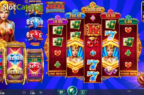 Скрин2. Fire and Roses Joker Diamonds слот