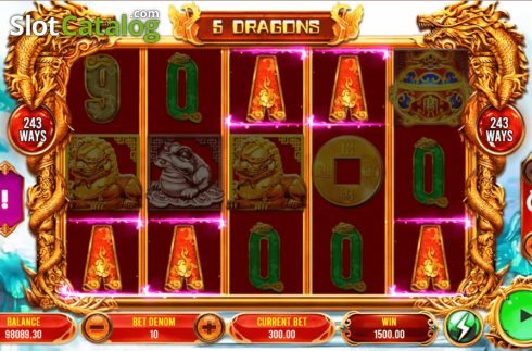 Скрин4. 5 Dragons (Triple Profits Games) слот