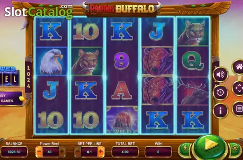 Скрин2. Raging Buffalo слот