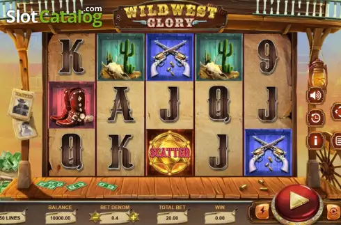 Скрин2. Wild West Glory слот