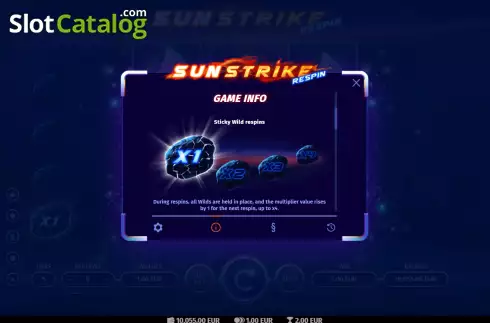 Скрин7. Sunstrike Respin слот