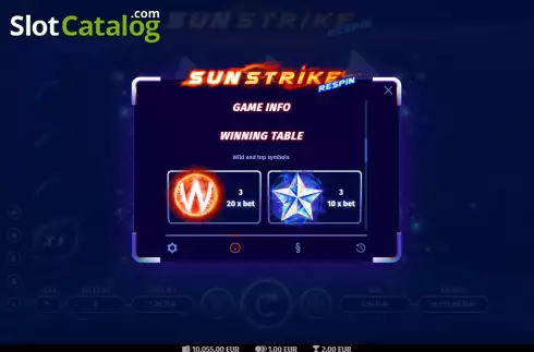 Скрин8. Sunstrike Respin слот