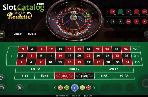 Скрин2. European Roulette (TrueLab Games) слот