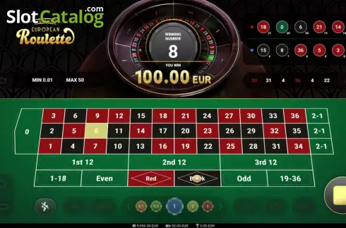 Скрин4. European Roulette (TrueLab Games) слот