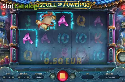 Скрин4. Scroll of Jiuweihu слот