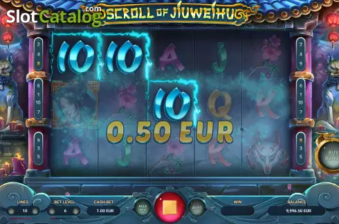 Скрин5. Scroll of Jiuweihu слот