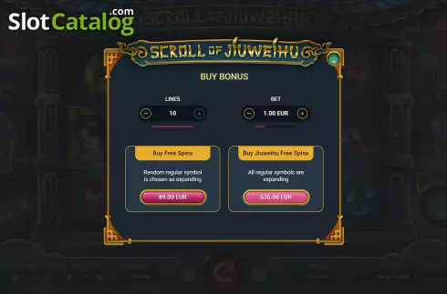 Скрин8. Scroll of Jiuweihu слот