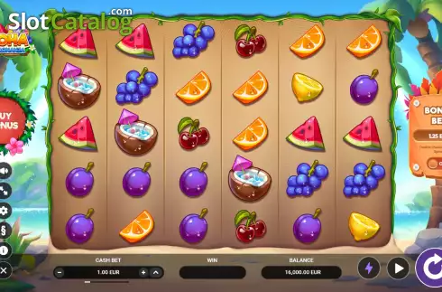 Скрин2. Aloha: Fruit Bonanza слот