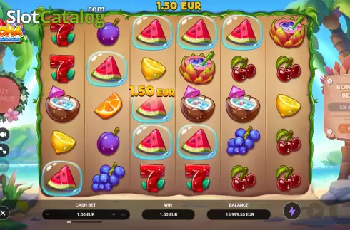 Скрин4. Aloha: Fruit Bonanza слот