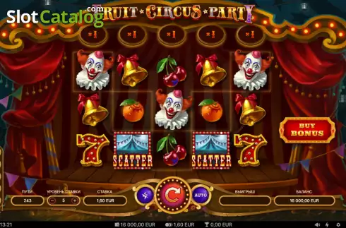 Скрин2. Fruit Circus Party слот