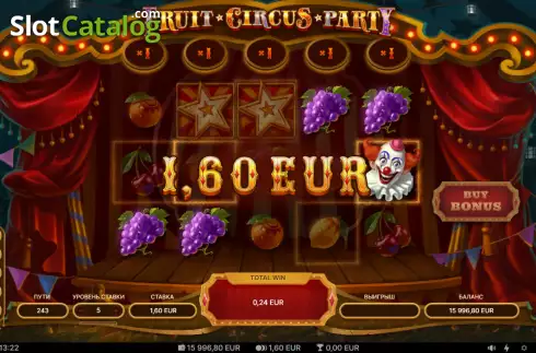 Скрин3. Fruit Circus Party слот