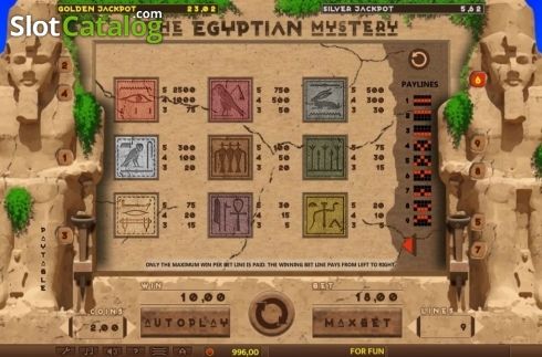 Скрин6. The Egyptian Mystery слот
