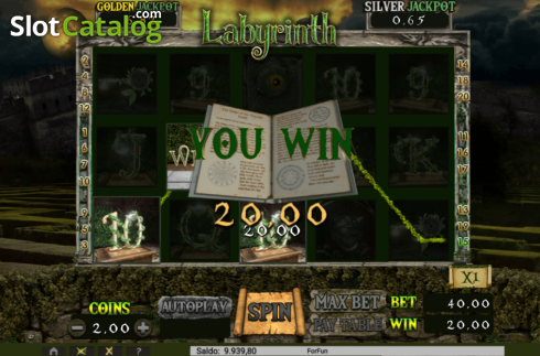 Скрин3. Labyrinth слот