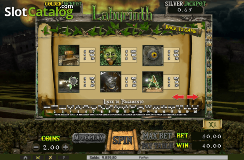 Скрин5. Labyrinth слот