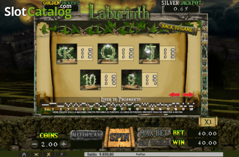 Скрин6. Labyrinth слот