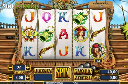 Скрин2. Pirates of The Seven Seas слот