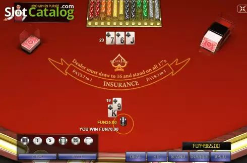 Скрин5. Blackjack Double Deck слот