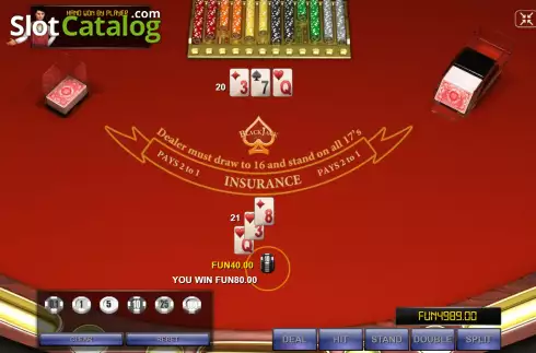 Скрин6. Blackjack Double Deck слот