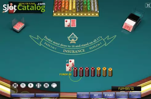 Скрин4. Blackjack Single Deck (Urgent Games) слот