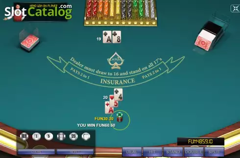 Скрин6. Blackjack Single Deck (Urgent Games) слот