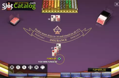 Скрин5. Blackjack Six Deck (Urgent Games) слот