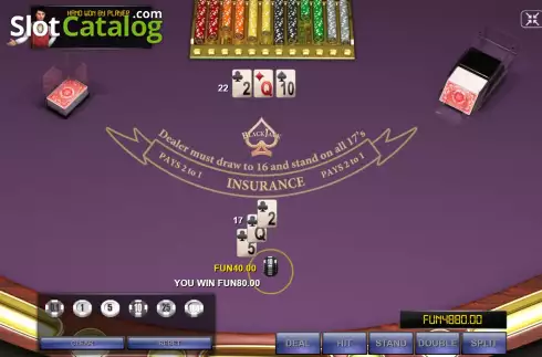 Скрин3. Blackjack Six Deck (Urgent Games) слот