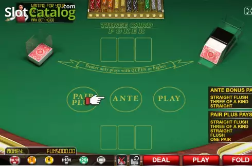 Скрин2. Three Card Poker (Urgent Games) слот