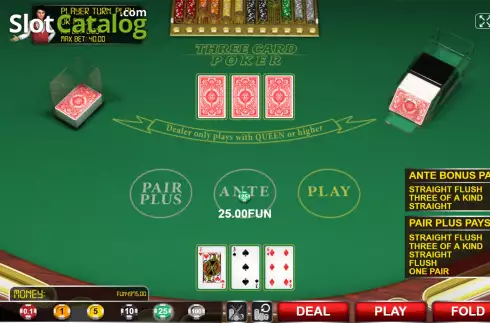 Скрин3. Three Card Poker (Urgent Games) слот