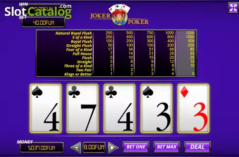 Скрин7. Joker Poker (Urgent Games) слот