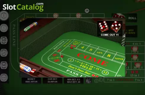 Скрин5. Craps (Urgent Games) слот