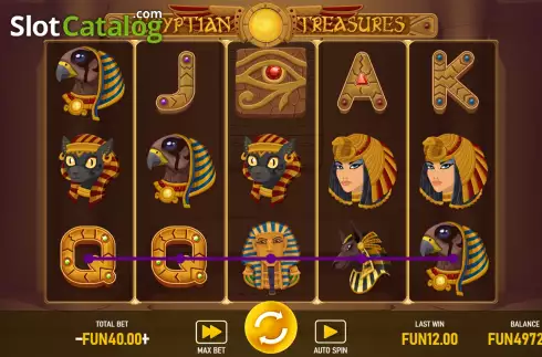 Скрин3. Egyptian Treasures (Urgent Games) слот